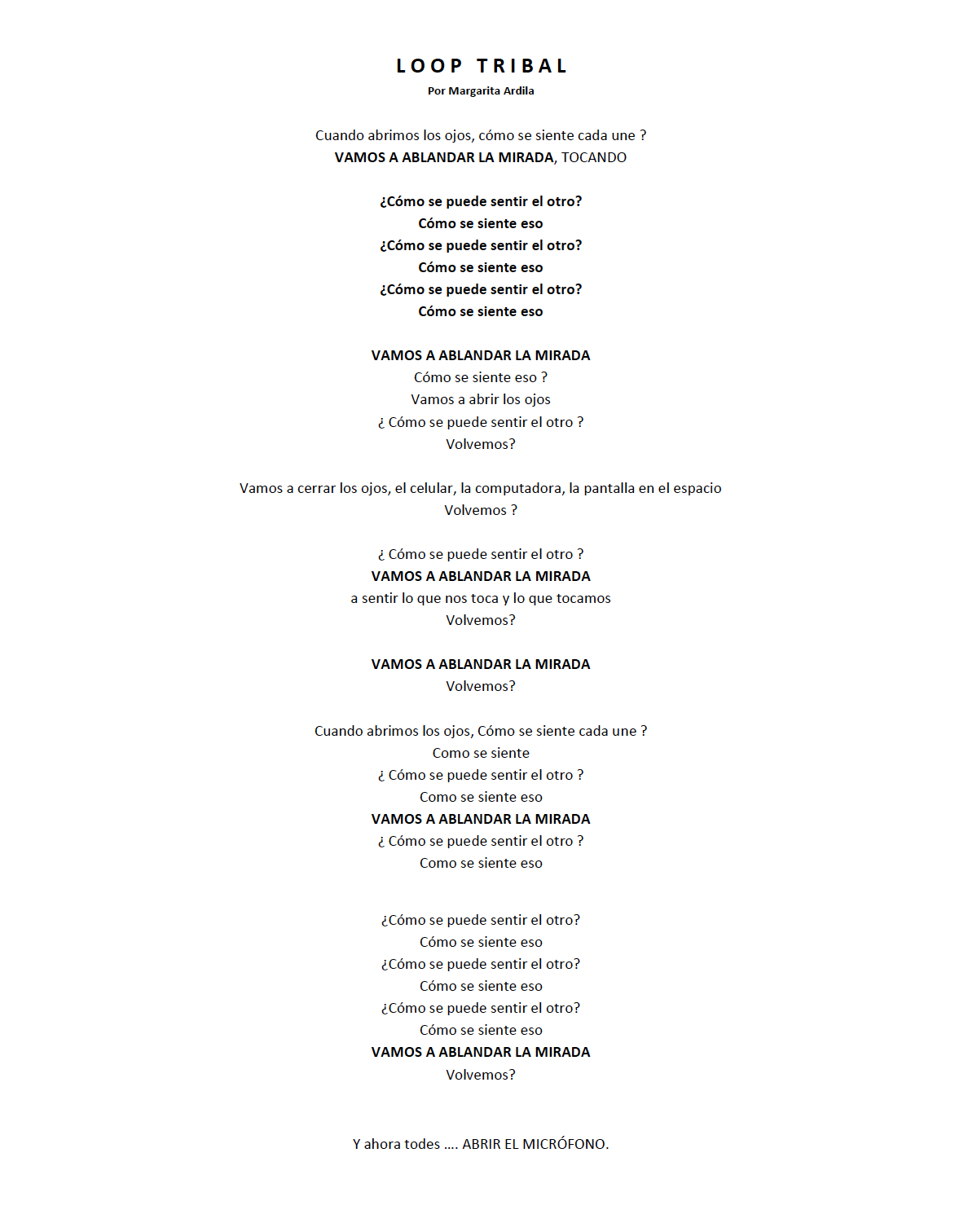 Loop Tribal. Blockout Poem